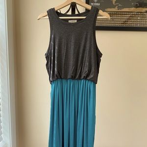 Loft petite two tone sleeveless dress